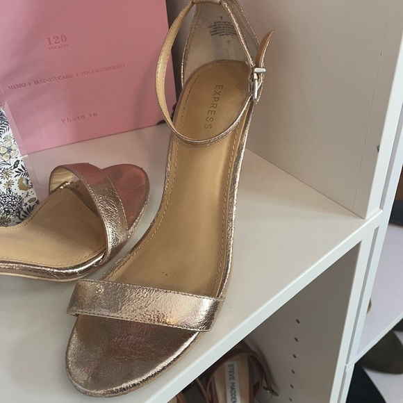 Express- Blush Strappy Heels - Picture 2 of 5